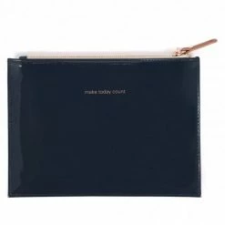 Caroline Gardner Navy Zip Pouch
