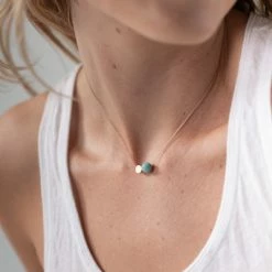 One & Eight Amazonite Cord Necklace