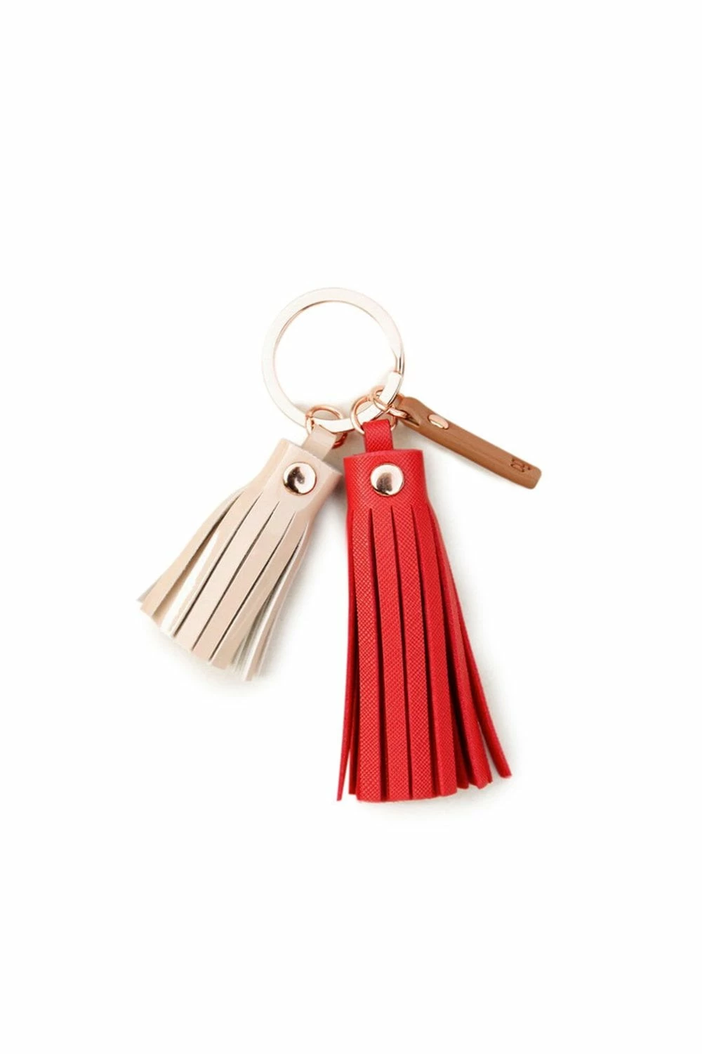 Caroline Gardner Pink Red Double Tassel Keyring 1 Caroline Gardner Pink Red Double Tassel Keyring