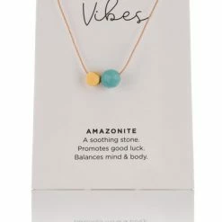 One & Eight Amazonite Cord Necklace