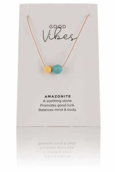 One & Eight Amazonite Cord Necklace 2 One & Eight Amazonite Cord Necklace