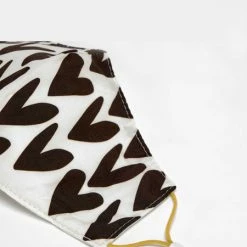 Caroline Gardner Charcoal Hearts Face Mask