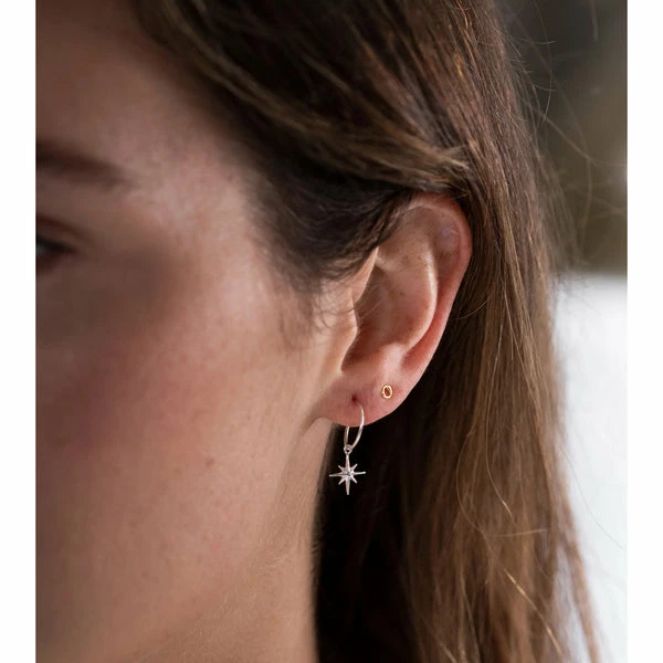 One & Eight Recycled Silver North Star Earrings 3 One & Eight Recycled Silver North Star Earrings