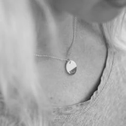 One & Eight Porcelain Silver Dipped Necklace