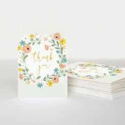 Caroline Gardner Floral Thank You Notecards Pack Of 10