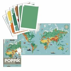 Poppik Creative Sticker Poster World Map
