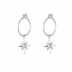 One & Eight Recycled Silver North Star Earrings 4 One & Eight Recycled Silver North Star Earrings