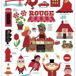 Poppik Mini Lámina De Pegatinas - Rojo