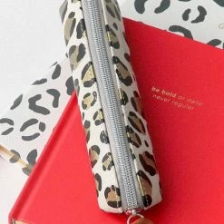 Caroline Gardner Essential Pencil Case Leopard