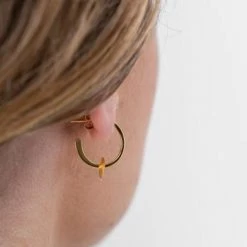 One & Eight Gold Tolvan Hoop Studs