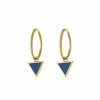 One & Eight Navy Triangle Earrings