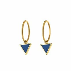 One & Eight Navy Triangle Earrings