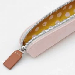 Caroline Gardner Small Pencil Case - Pink Velvet