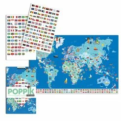 Poppik Discovery Sticker Poster Flags
