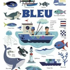 Poppik Mini Lámina De Pegatinas - Azul