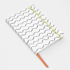 Caroline Gardner Black White Waves A5 Note Book