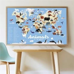 Poppik Poster De Pegatinas Animals Of The World