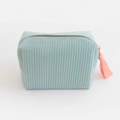 Caroline Gardner Blue Cosmetic Bag Mini Cube