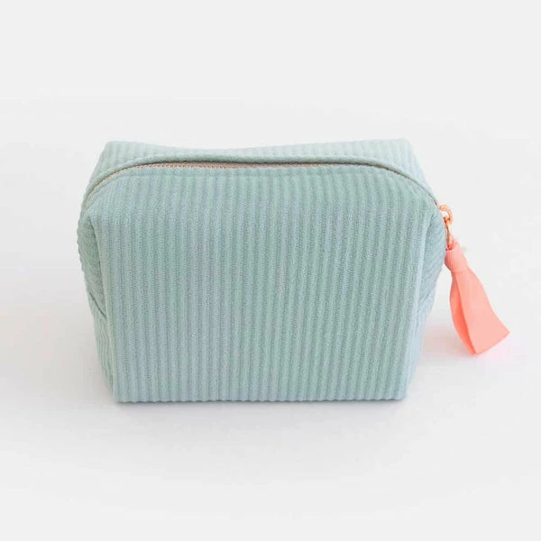 Caroline Gardner Blue Cosmetic Bag Mini Cube 2 Caroline Gardner Blue Cosmetic Bag Mini Cube