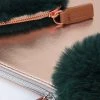 Caroline Gardner Rose Gold Pouch With Green Pom