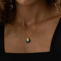 One & Eight Forest Disc Necklace