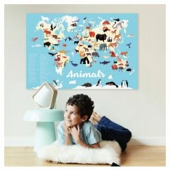 Poppik Discovery Sticker Poster Animals Of The World