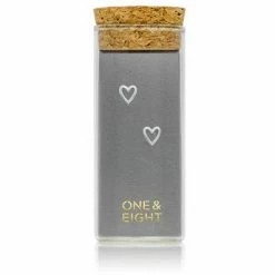 One & Eight Silver Open Heart Stud Earrings