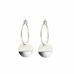 One & Eight Porcelain Silver Dipped Earrings