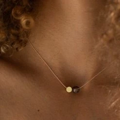 One & Eight 2219 Smokey Quartz Cord Necklace