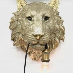 Melting Pot Amsterdam Tijger Lamp Goud Materiaal: Polyresin Afmeting: 33,5 cm x 31,5 cm x H 37,5 cm