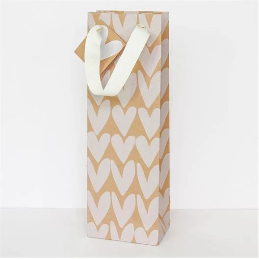 Caroline Gardner Kraft Hearts Bottle Bag 1 Caroline Gardner Kraft Hearts Bottle Bag