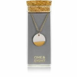 One & Eight Porcelain Gold Dipped Necklace