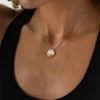 One & Eight Matte Gold Dip Necklace