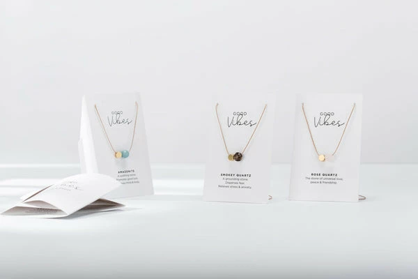 One & Eight Rose Quartz Cord Necklace 3 One & Eight Rose Quartz Cord Necklace