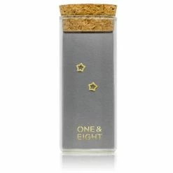 One & Eight Gold Star Studs