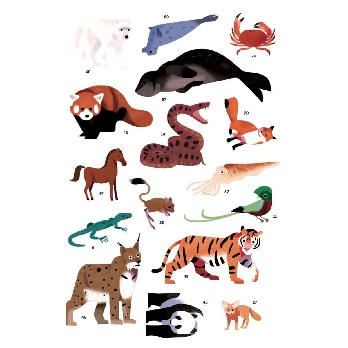 Poppik Póster Educativo De Pegatinas Animales Del Mundo 3 Poppik Póster Educativo De Pegatinas Animales Del Mundo