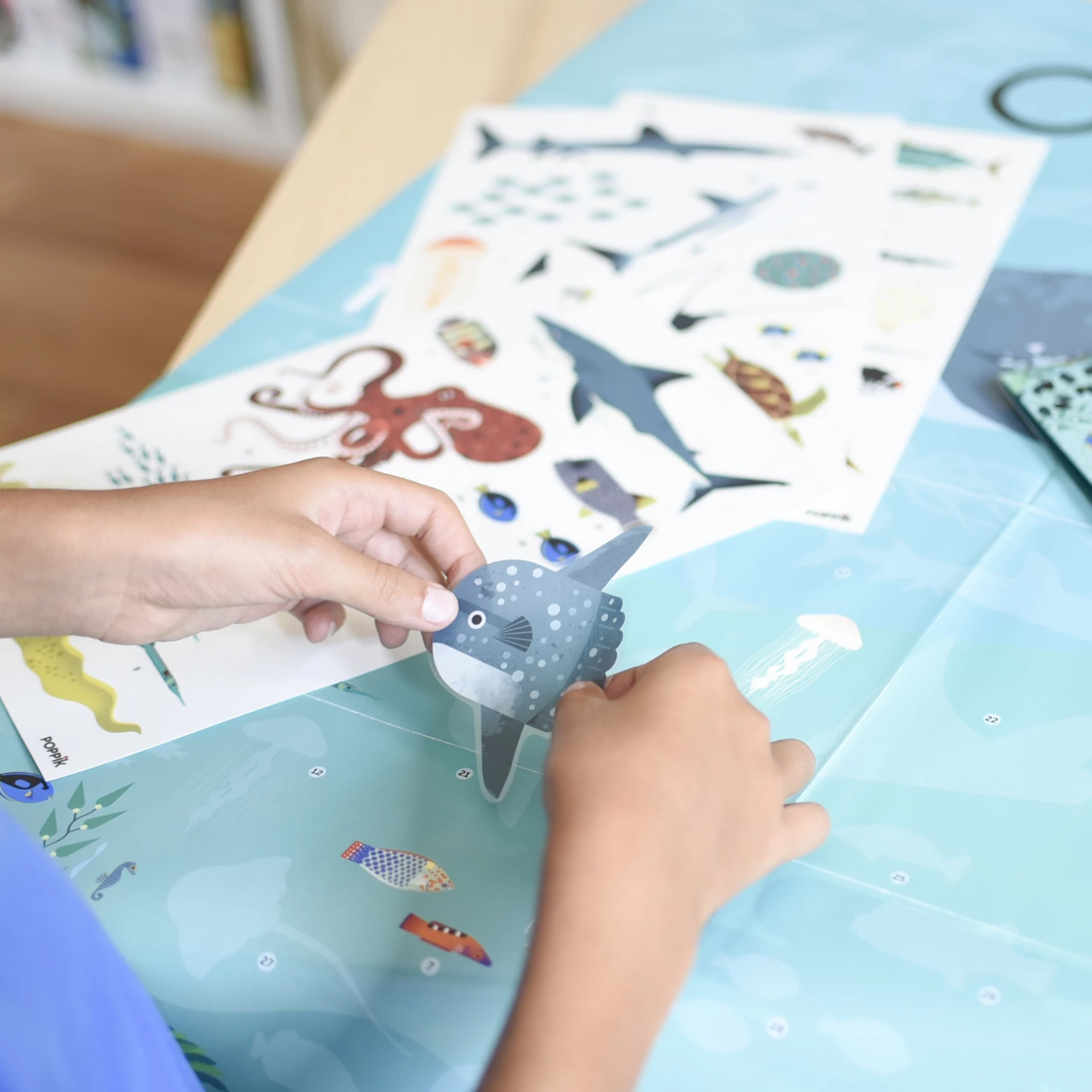 Poppik Oceans Educational Sticker Poster + 59 Stickers 3 Poppik Oceans Educational Sticker Poster + 59 Stickers