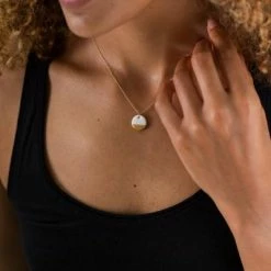 One & Eight Matte Gold Dip Necklace