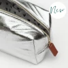 Caroline Gardner Silver Crackle Box Cosmetic Bag