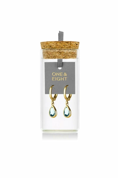 One & Eight Erinite Gold Huggie Hoop Earrings 1 One & Eight Erinite Gold Huggie Hoop Earrings