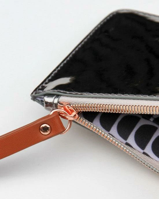 Caroline Gardner Gunmetal Patent Everyday Purse 1 Caroline Gardner Gunmetal Patent Everyday Purse