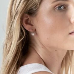 One & Eight Silver Tolvan Hinged Hoop Earrings