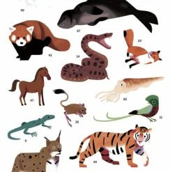 Poppik Poster De Pegatinas Animals Of The World