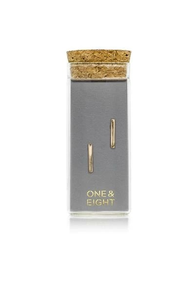 One & Eight Gold Bar Studs 2 One & Eight Gold Bar Studs