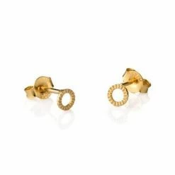 One & Eight Gold Mini Madrid Studs