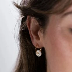 One & Eight 2244 Gold Circle Earrings