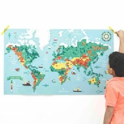 Poppik Creative Sticker Poster World Map