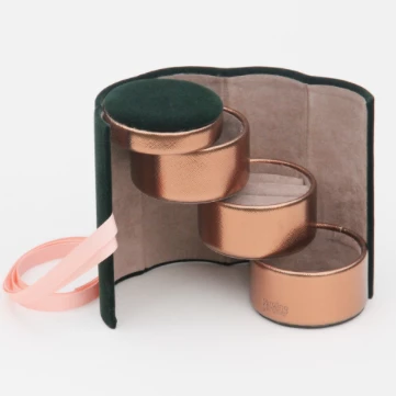 Caroline Gardner Green Velvet Jewellery Box Tower 2 Caroline Gardner Green Velvet Jewellery Box Tower