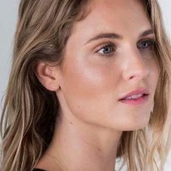 One & Eight Gold Mini Madrid Studs