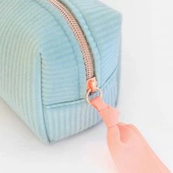 Caroline Gardner Blue Cosmetic Bag Mini Cube